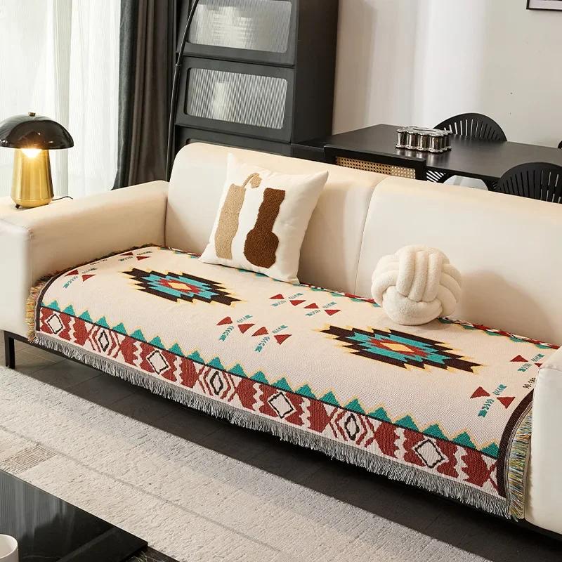 Cartoon Printed Sofa Towel Four Season Universal Sofa Cover Cloth Breathable Anti Slip Dirt Resistant Sofa Cover Couch Cushion