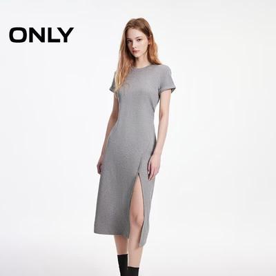 Women's Pleated Waist Slit Long Dress