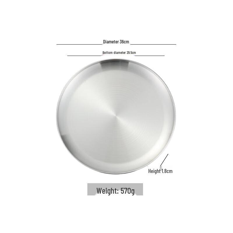 Golden Rolled Edge Round Serving Plate