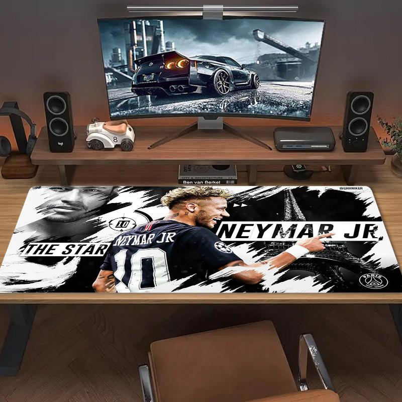 Neymar Jr Art Color Mouse Pad Large Gaming Table Cushion Non-slip Laptop Tablet Big Mousepad XXL Mat Mini PC Playmat With Lock edge