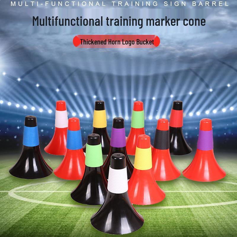 Утолщенные мячи-препятствия и тренировочные конусы для тренировок по баскетболу и футболу Red Cone (Purple Sleeve)