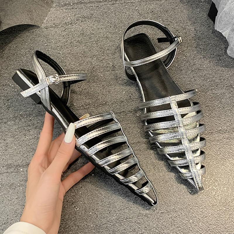 Pointed Toe Women Sandals Sexy Shoes Designer New Woman 2025 New Brand Casual Slides Luxury Dress Sandalias De Mujer