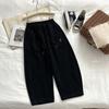 Stylish Korean-Style Cotton Sweatpants for Kids Curved-Leg Pants for Older Boys and Girls (Fall)