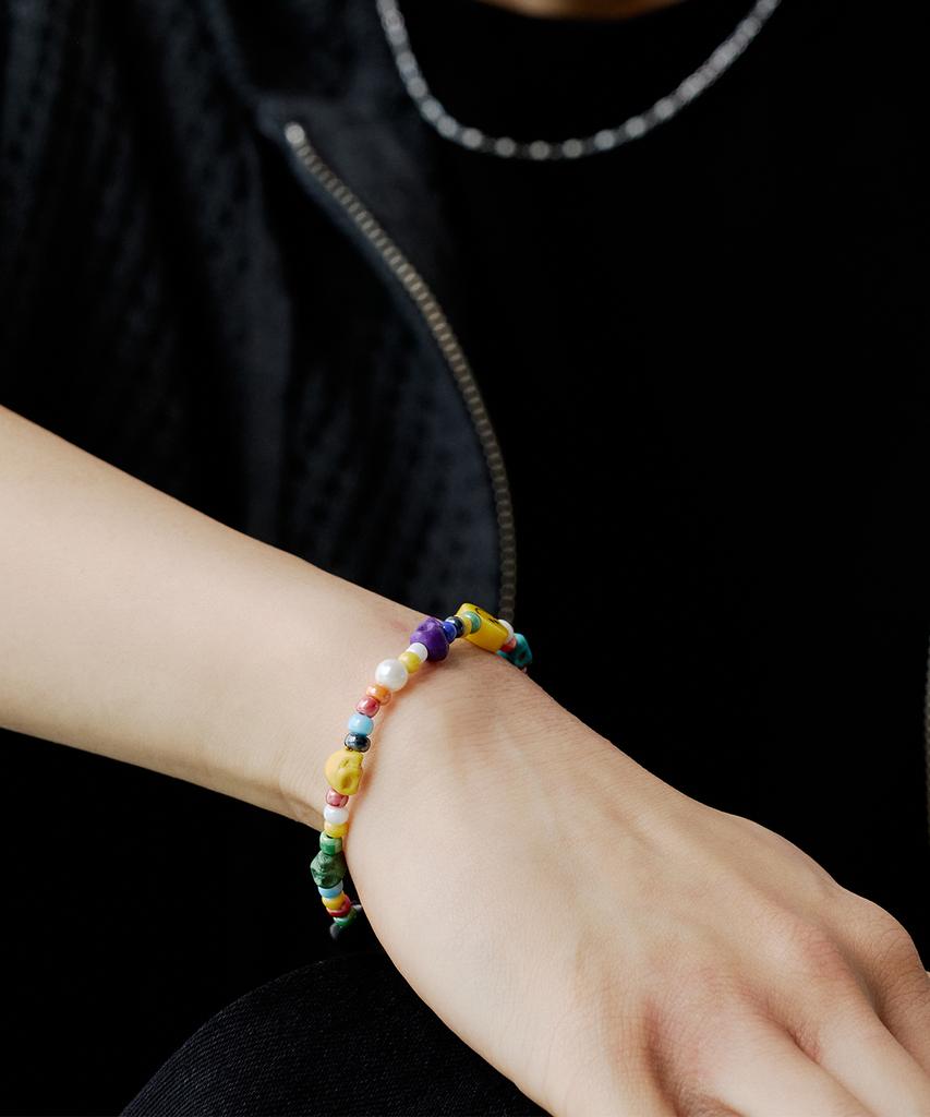 Silvertag Beb-26Ss2 Skull Charm Bead Bracelet