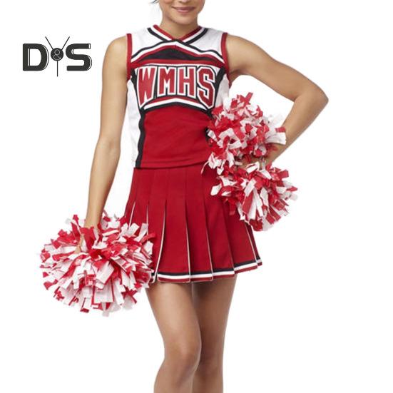 2 bucăți/set ținută de performanță majoretă Set de fuste fără mâneci pentru liceu Glee Club pentru fete Costum de majorete pentru varsity rochie de majorete