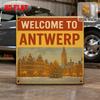 Custom Vintage Metal Tin Sign X Inch Antwerp City Scenery Aluminum Plaque Wall Decor  Pack