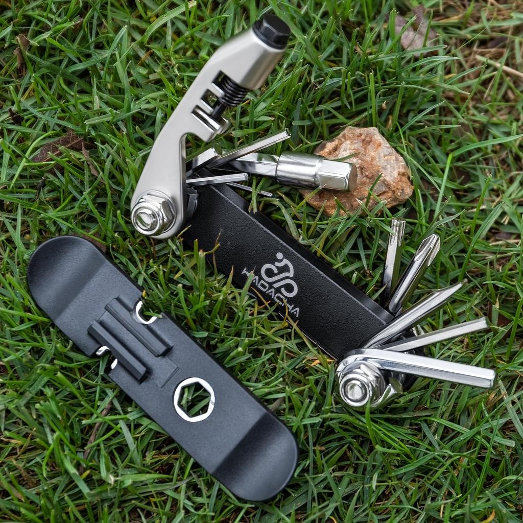 Bike Multi-Tool - Bike Chain ToolTorxHexDriver - Bicycle Multi-Tool Kit Compact and Lightweight Road Bike and Mountain Bike Repair Tools (Black)