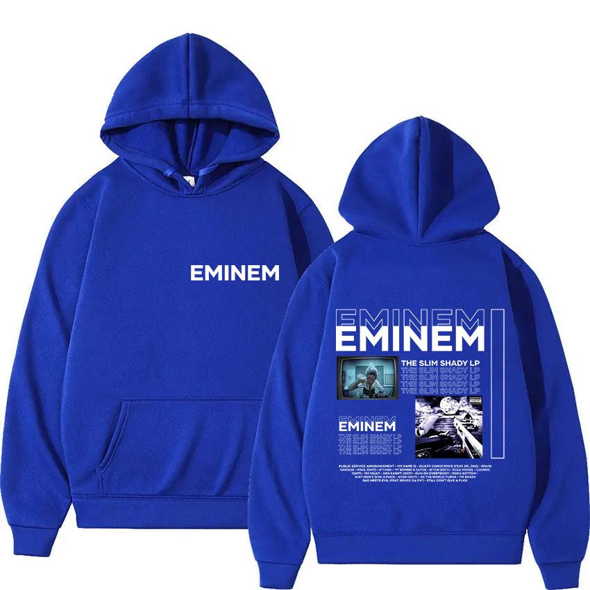 Rapper Eminem The Slim Shady LP Neues Album Merch Hoodie Herren Retro Style Hip Hop Sweatshirt Y2K Popmusik Langarm-Hoodie