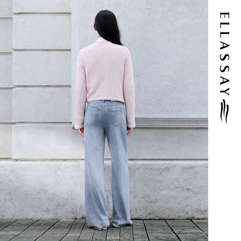 ELLASSAY Women's Beaded Denim Jeans