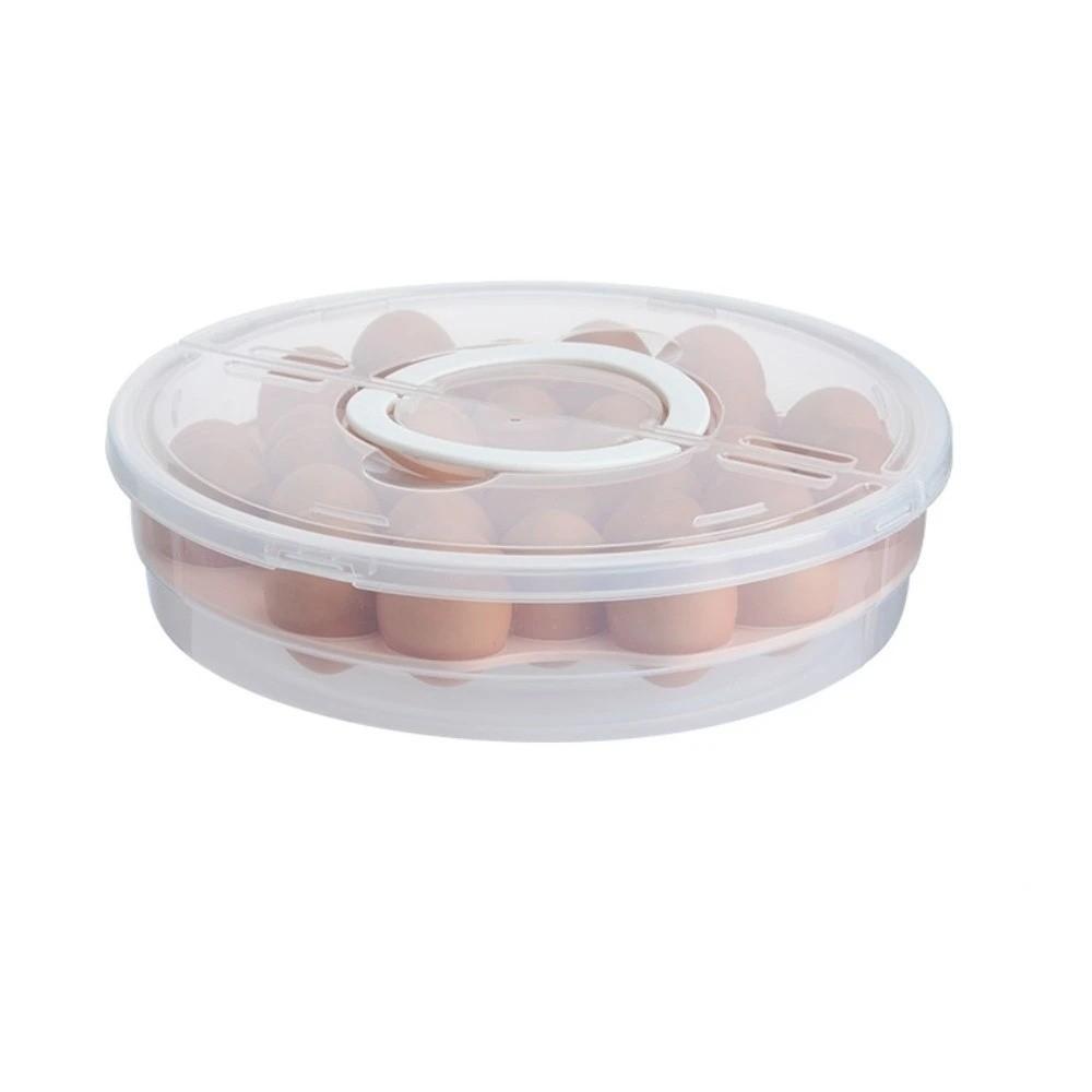 Multilayer Food Storage Container Clear Round Dumpling Box Dumplings Organizer Freezing