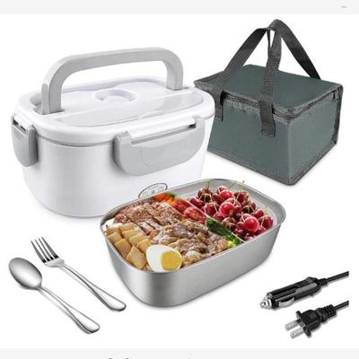 Scatola Pranzo Elettrica Portatile in Acciaio Inossidabile 304 Grigio - Mini, Non Richiede Acqua