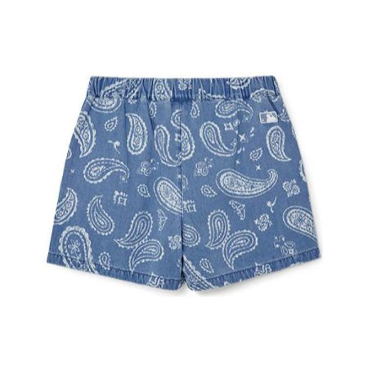 New MLB Denim Shorts Women's Light Sky Blue 3FDPI0133