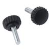 Heavy Duty M6 x 20mm Hand Bolt Knobs Plastic Black Clamping Knobs Metric Round Head Knurled Knobs for Quick Remove