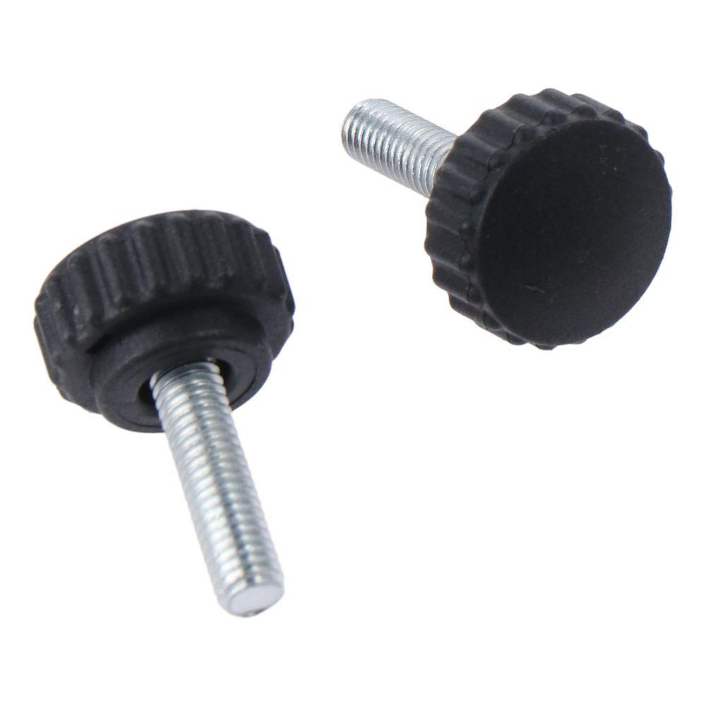 Heavy Duty M6 x 20mm Hand Bolt Knobs Plastic Black Clamping Knobs Metric Round Head Knurled Knobs for Quick Remove