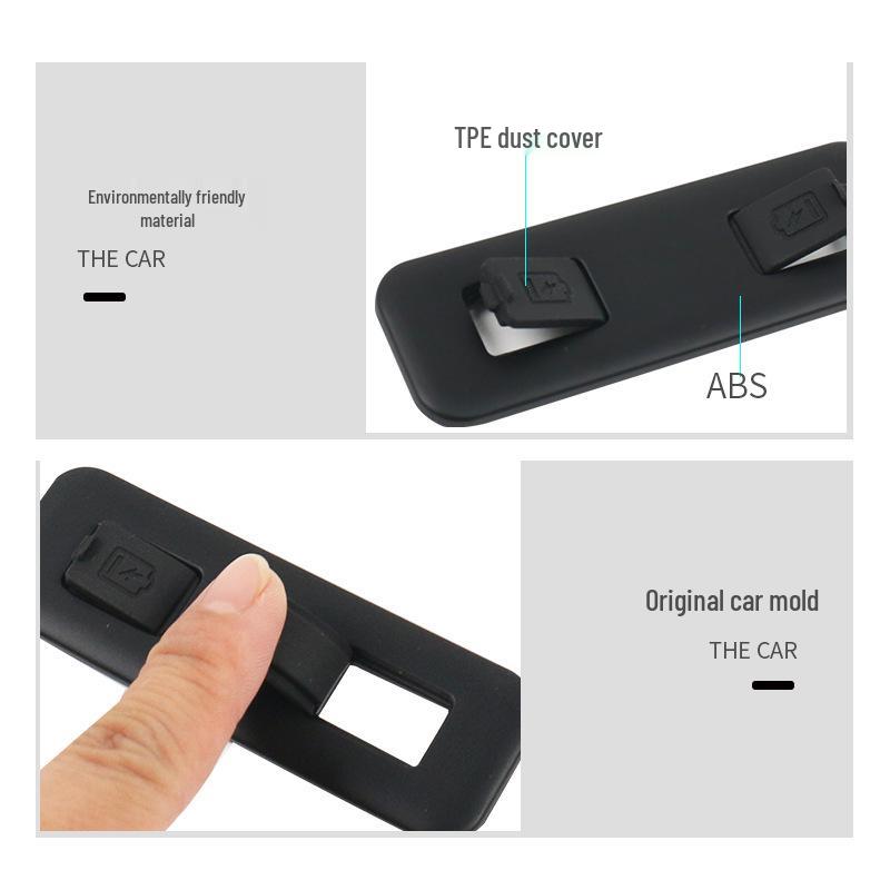 JiKrypton X USB Port Dust Cover - TPE Protective Cap for Car Interior Modification