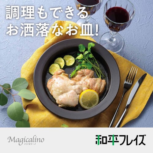 Wahei Freys Microwave-safe Dish That Generates Heat, 24 Cm, Suitable for Open Flames and Ovens, Meat Dishes, Fish Dishes, Grilled Fish, Vegetables, Co