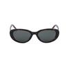 Saint Laurent Letter Detail Oval Sunglasses Women Sunglasses Brown 843069Y99562338