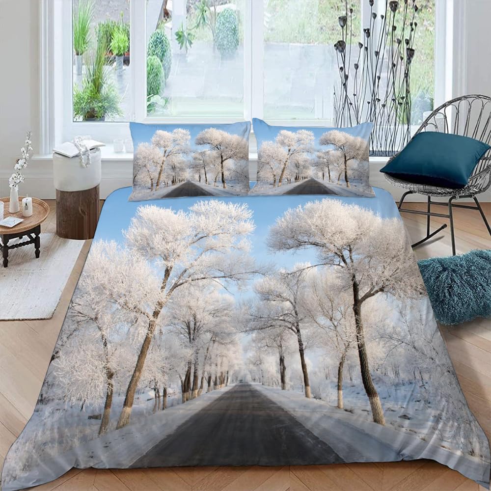 Road Traffic Themed Duvet Cover Set Queen King Size Lightweight Down Quilt Covers Room Decor Transport Bedspread Covers No Quilt