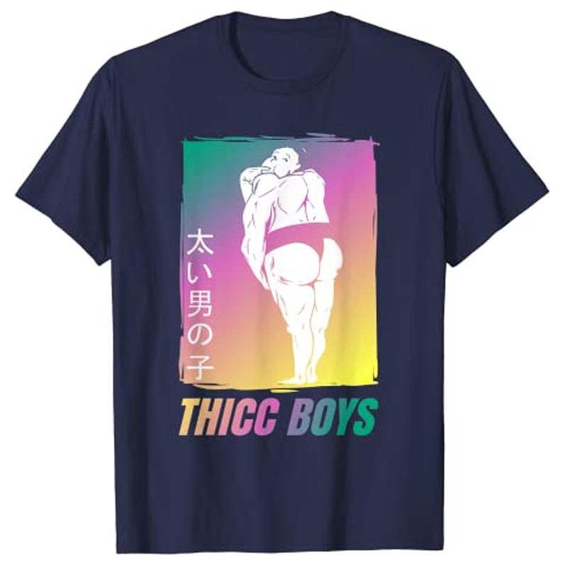 

Funny Thicc Boys Squad Sumo TShirt for Anime Fans Japanese Cartoon Graphic Tee Tops Short Sleeve Blouses Aesthetic Clothes Gift 4XL
