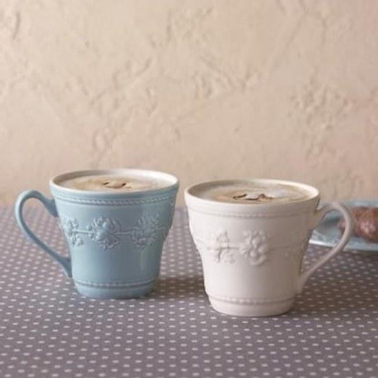 Brand official gift wrapping imported product. Wedgwood Festivity mug 350ml pair set (2 pieces) ivoryblue mugs ceramic Christmas present wedding