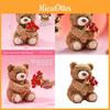 Peluche Orsacchiotto con Rosa per Regalo Romantico e Decorazione di San Valentino