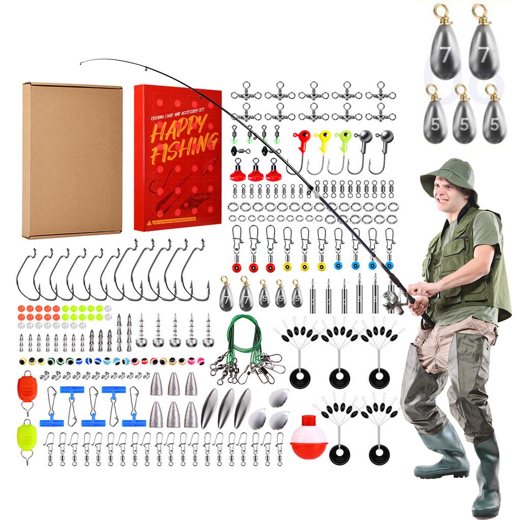 Fishing Advent Calendar 2025 Fishing Tool Kit Holiday Countdown Calendar Xmas Gifts for Fisherman Dad Husband Boyfriend
