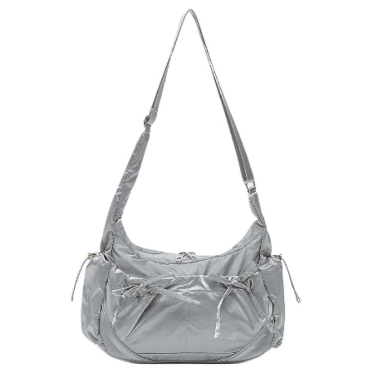 New New Balance Nylon Shoulder Bag, Crossbody Bag Regular Women's Silver NBGCEFW70391