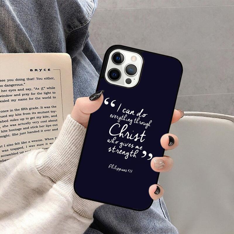 Bible Philippians Jesus Christ Phone Case For iPhone 17 Air 16 15 14 plus 11 12 13 Pro Max coque Cover Shell
