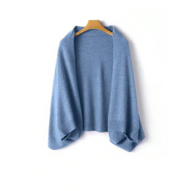 Women's Knitted Shawl Scarf Soft Warm Knitwear Cardigan Cloak Wraps Shoulder Neck Protect Scarves Dual Use