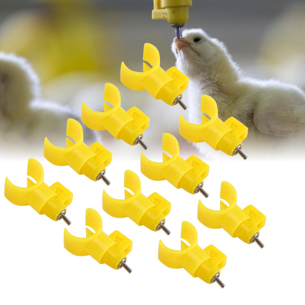 10PCS Chicken Nipple Drinking Fountains Semicircle Ball Valve Type Poultry Drinker