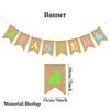 Easter Banner Rustic Burlap Rabbit Carrot Garland Felt Bunny Colorful Egg Bunting Easter Party Decorations Spring Home Ornament