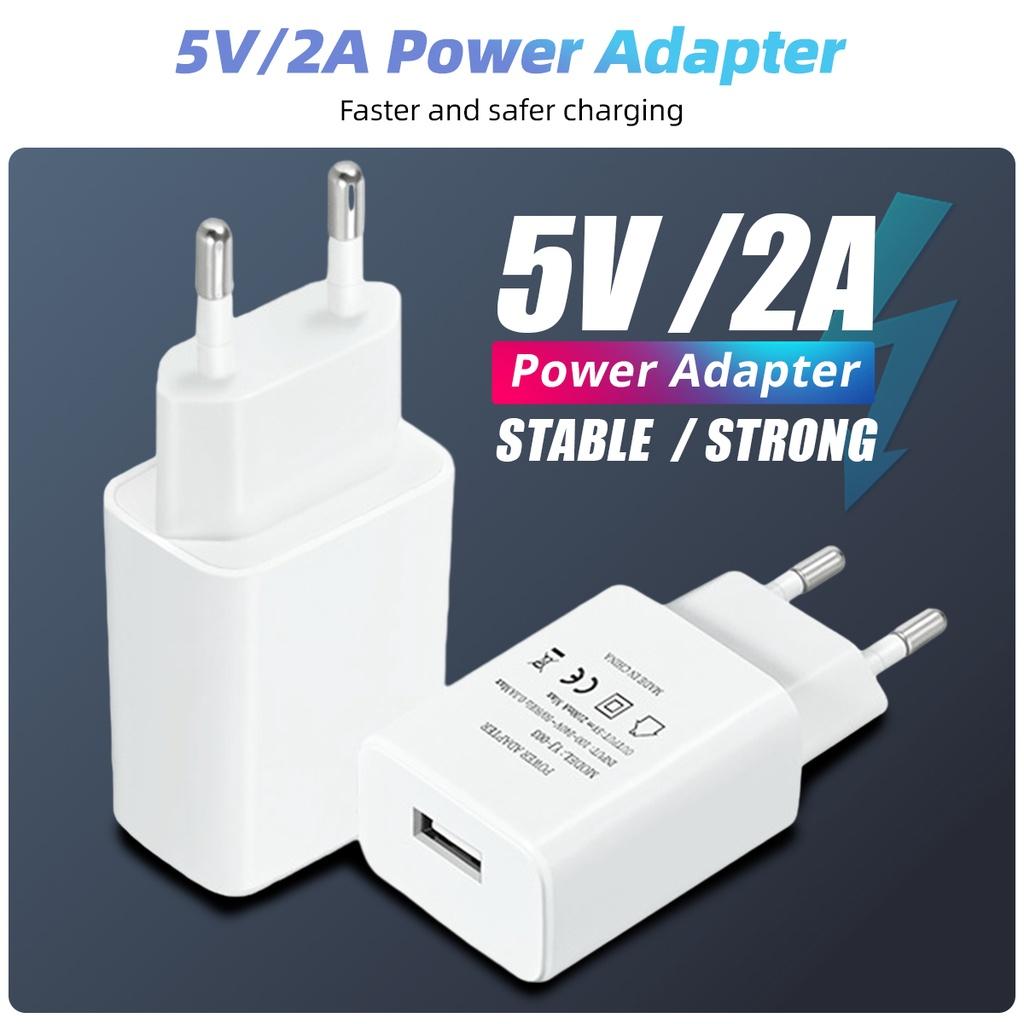 FONKEN 5V/2A Power Adapter US/EU Plug USB Power Port Converter Universal Mobile Phone Chargers Travel Power Adapter