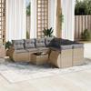 VidaXL Garden Lounge Set with Cushions 9 Pcs, Patio Sofas, Patio Furniture Set, Outdoor Furniture, Beige 3253496