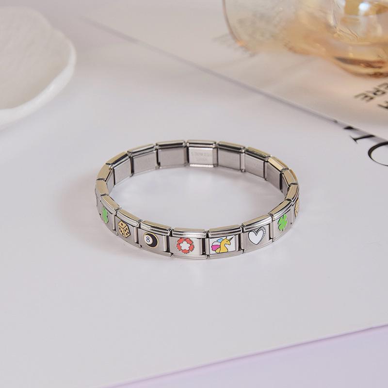 Versatile Stainless Steel Elastic Bracelet - Fashionable Unisex Design