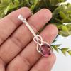 Rhodolit ädelstenssmycken, handgjorda silversmycken, 925 massivt sterlingsilverhänge, vackert silverhänge för bröllopspresent