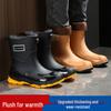Wasserdichte, rutschfeste Unisex-Gummistiefel für Angeln, Arbeit und Bau – Mittellang, Modisch.