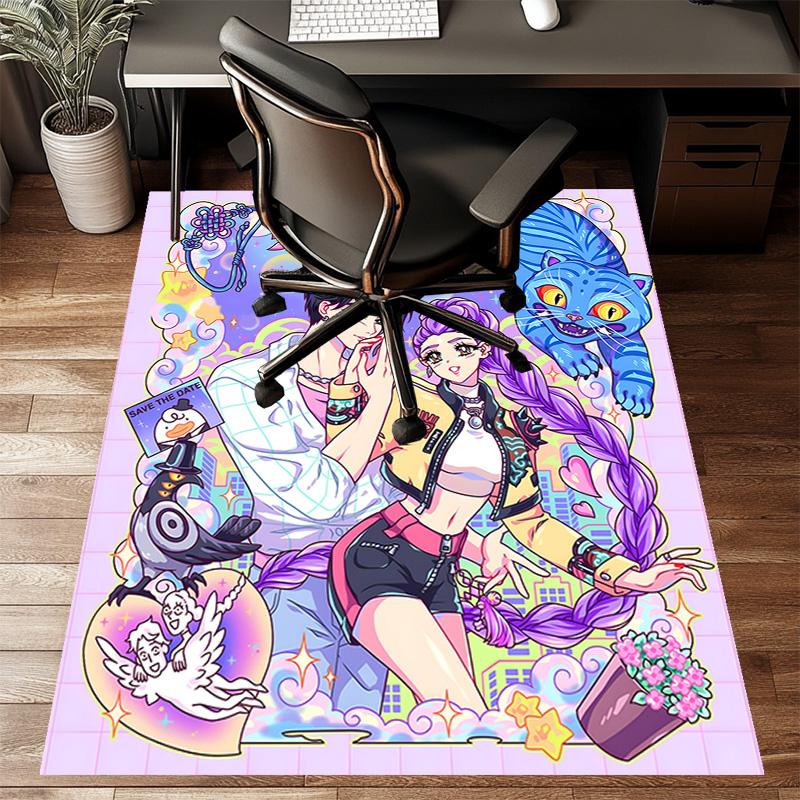1pc KPop Demon Hunters18 Design Printed Area Rug Carpet for Bedroom Living Room Home Decor Rugs Mat Non Slip Mat Rug for Bedside