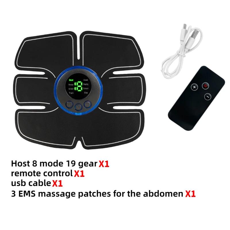 EMS Muscle Stimulator Abs Trainer Abdominal Muscle Toner Massage Toning Belt Body Slim Weight Loss Fitness Massager Rechargeable