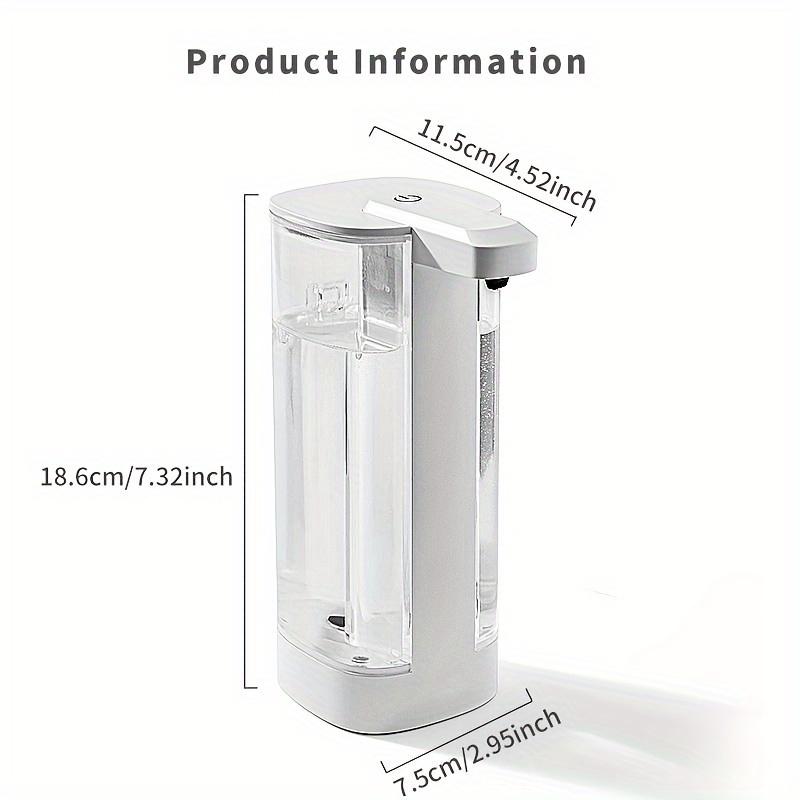 Dispensador de jabón desinfectante de manos independiente con sensor para lavavajillas automático, gran capacidad de 500 ml, carga USB, para uso en cocina.
