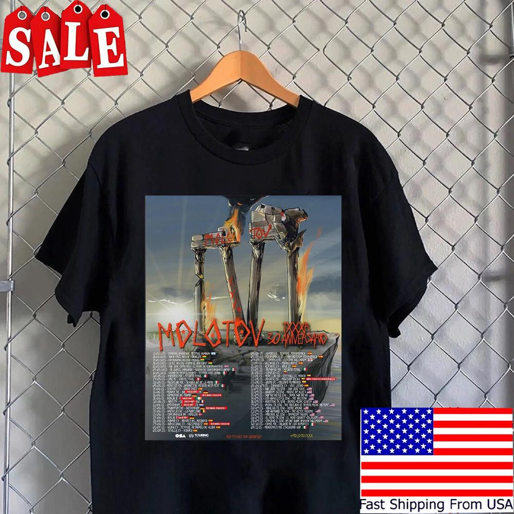 MOLOTOV Band Europe Tour 30th Anniversary TXXXR T Shirt  BY3755 Unisex T-Shirt XXXXL