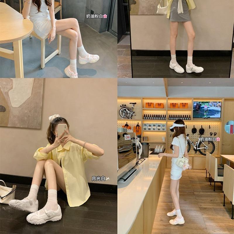 [] Wave Crescent Moon~ Original 5cm thick-soled functional sports ballet shoes single shoes women's Mary Jane shoes