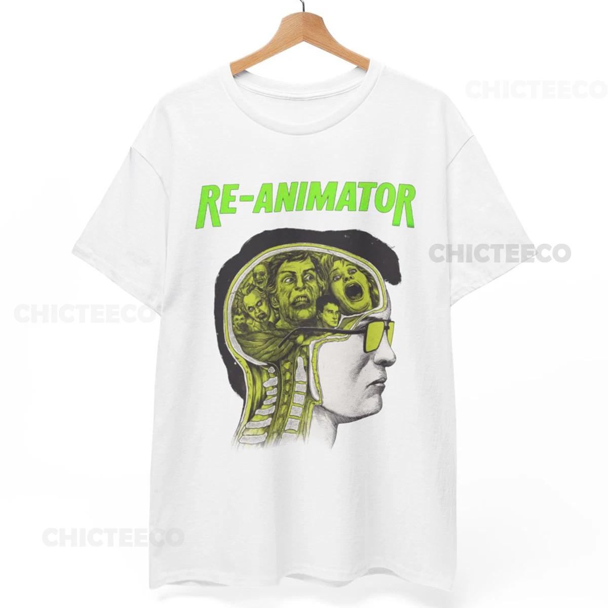 Re-Animator Movie T-Shirt, 80 s Horror Cult Movie Friday the 13th, Punk Unisex M