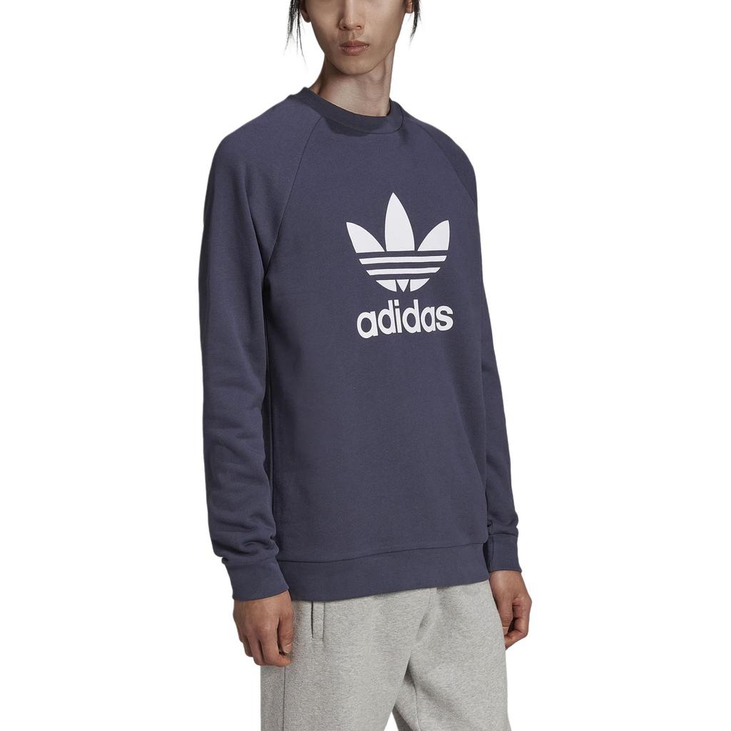 Adidas Originals Sweatshirts Men's Navy Blue Crew Neck Moderate HE9490