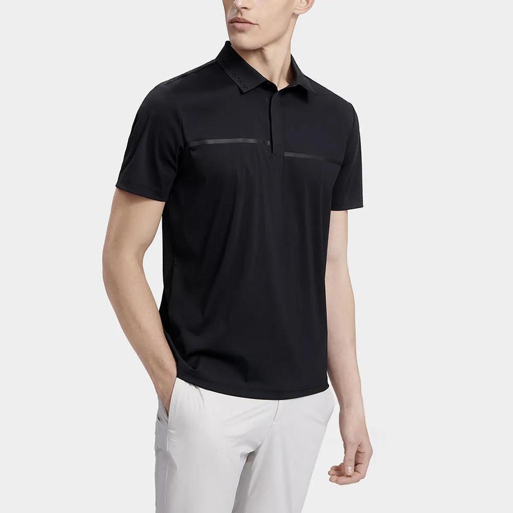 FILA Polo Shirts Men's Jet Black Polo Collar Moderate Straight Fit (Unisex) Polo Shirts F11M327116ABK