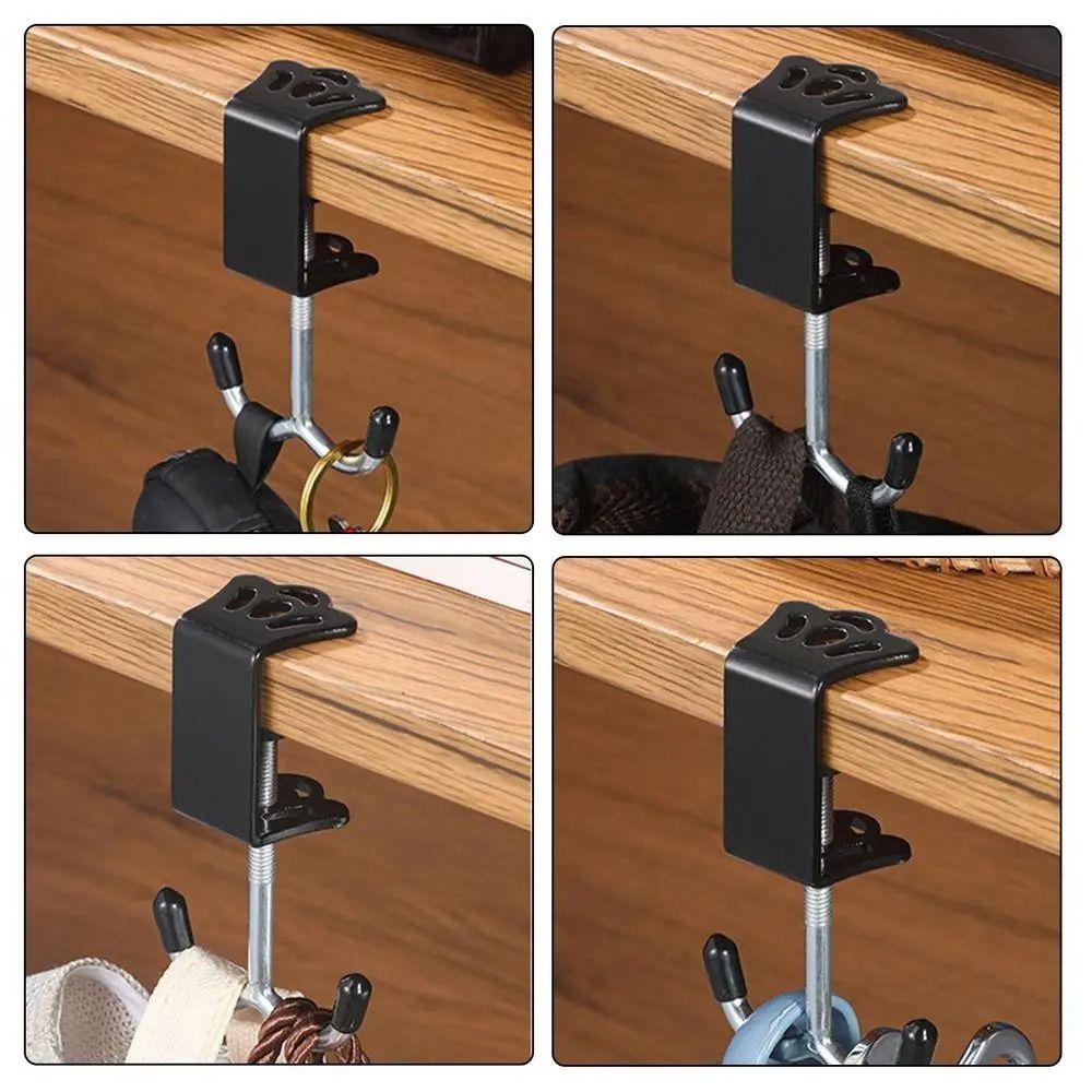 Adjustable Desk Side Hook Double Hooks Handbag Rack New Backpack Holder