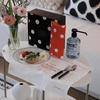2PCS with English Red Word Printed Meal Mat Pure Cotton Cover Cloth Creative Table Napkins  Home