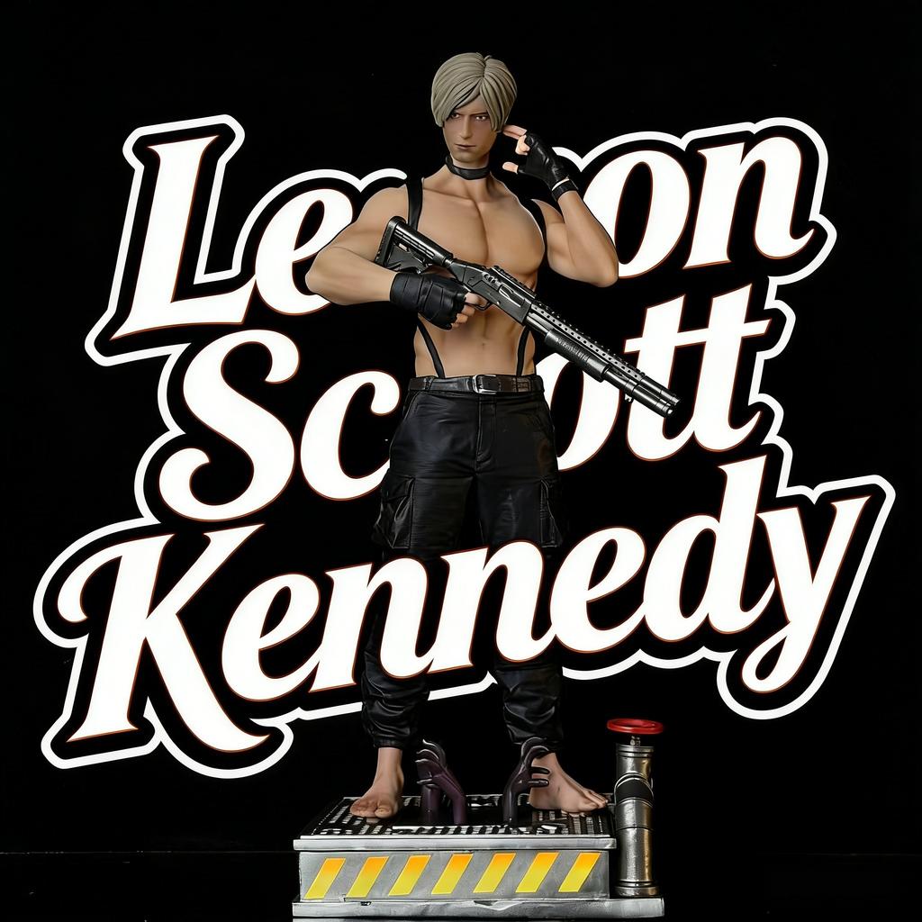 32Cm Hot Game Movie Leon 3Rd Generation Gk Action Figures Anime Model Trendy Collectible Toy Desktop Decoration Statue Ornament
