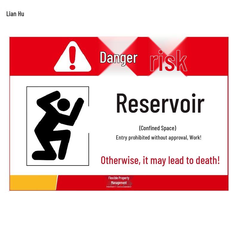 Acrylic Water Storage Tank Warning Sign