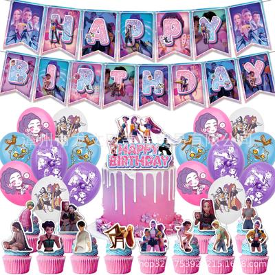 Auf Lager Kpop Dämonenjägerin Mädchen Geburtstagsparty Dekorationen: Banner, Kuchendeko, Luftballons