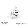 Lucktune Gold Color Olive Branch Brooch Stainless Steel Women's Brooch Metal Pins For Men's Shirt Badges Lapel Pins Jewelry Gift